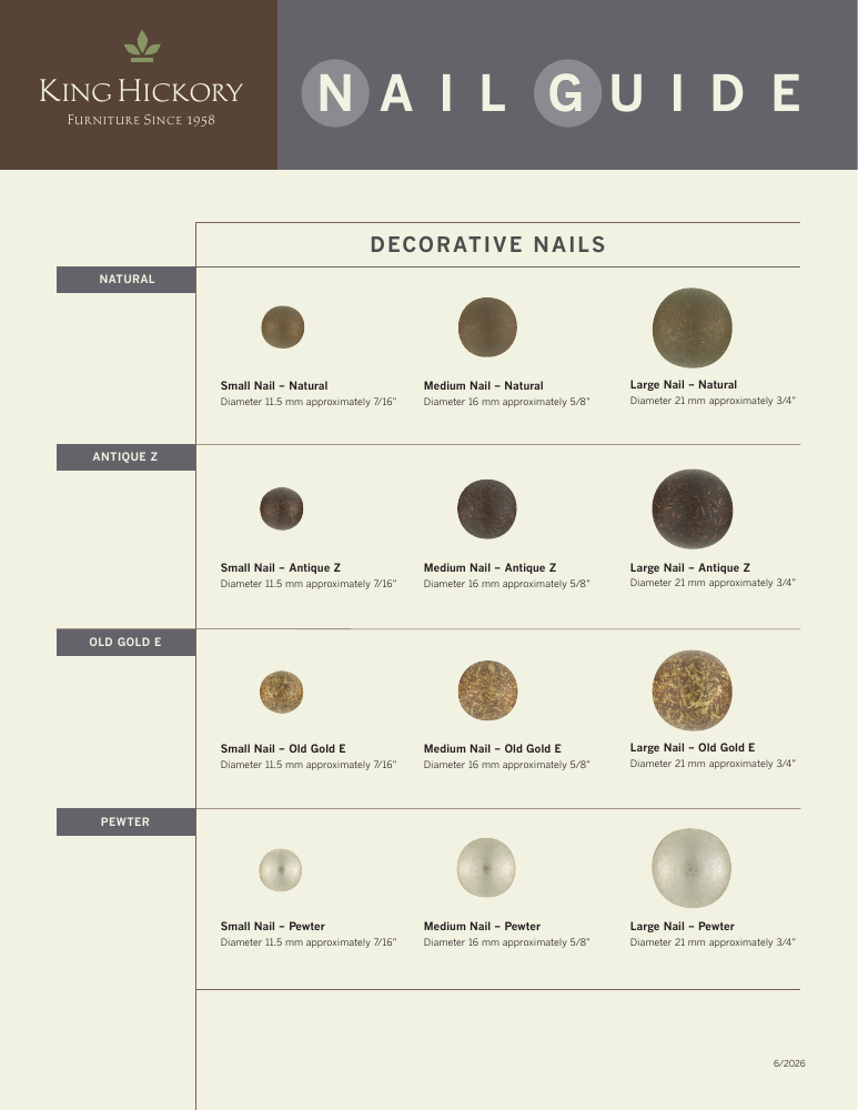 King Hickory — Decorative Nail Guide cover